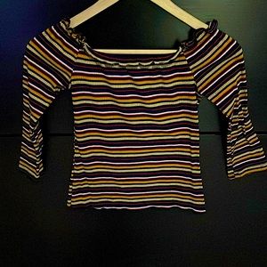 Size small, multicolor off shoulder top